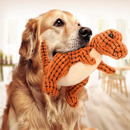 DinoRoar Plush Squeaker Toy for Dogs